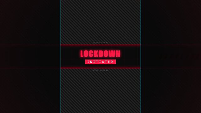 Futuristic 4K CYBER LOCKDOWN Concept - Advanced Cyber Security, Data Protection, and High-Tech Hacking Background for Technology Visualization