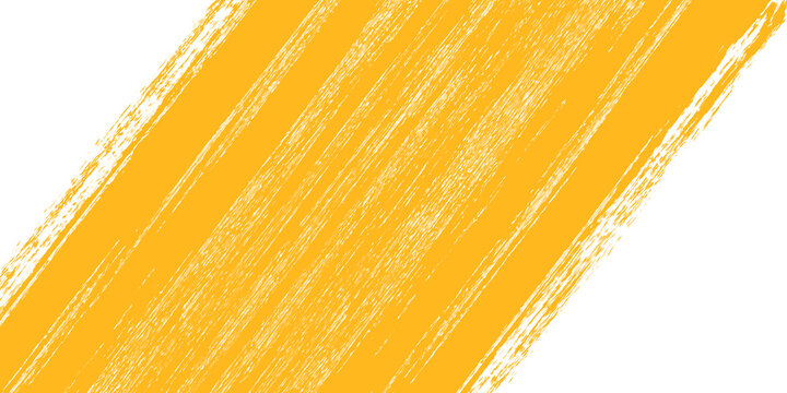 Yellow brush stroke isolated on transparent background