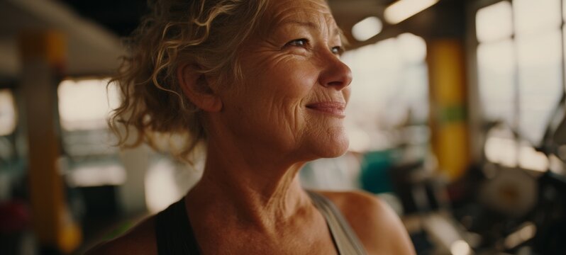 Female Gym Goer: Intensity & Focus