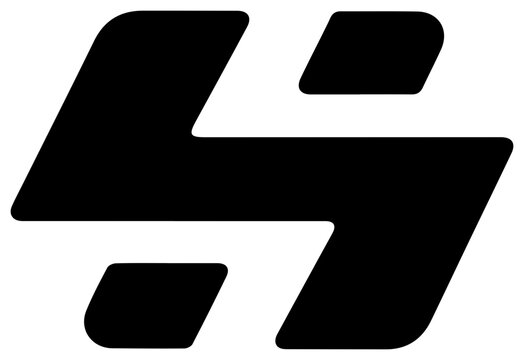 Minimalist solid black icon representing hyphenation and justification alignment symbolizing text formatting typography and layout adjustment in digital documents and publishing