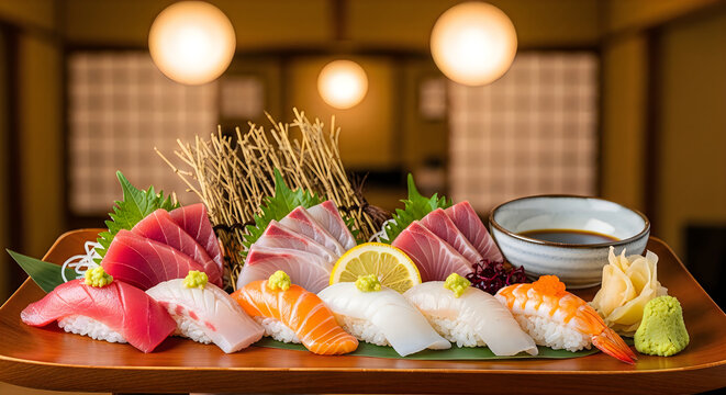 Gemini said

Fresh gourmet salmon sushi rolls with raw fish and wasabi are served as a healthy Japanese seafood appetizer on a white plate for a delicious dinner meal