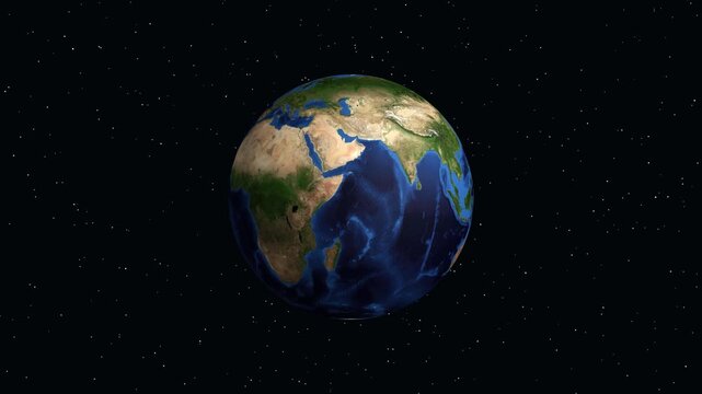 Satellite Zoom Animation from Outer Space to Maputo Mozambique