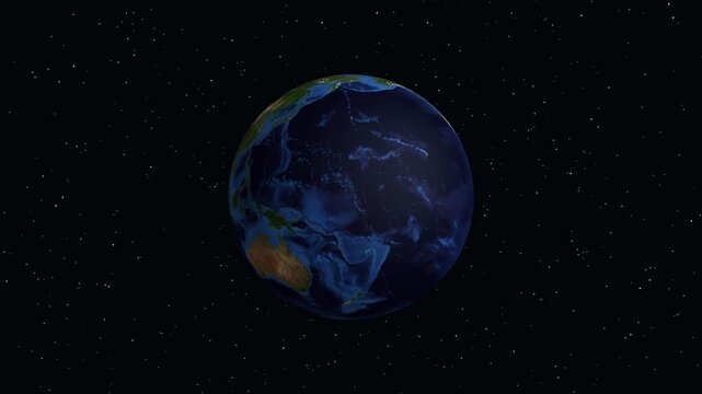 Digital Animation Zooming into Gaborone Botswana on Planet Earth