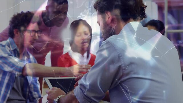 Animation of network of connections over students learning