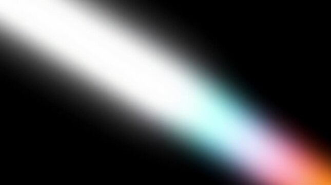 Light leak, lens flare and bokeh effect with abstract colorful background for creative design, photography and video editing with vibrant gradient overlay. Color splash, light streaks and cinematic