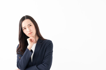 Fototapeta premium 考えるビジネス女性