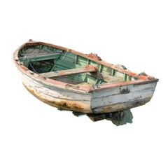 Obraz premium Watercolor - vintage old boat watercolor object isolated png.