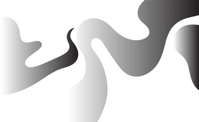 Obraz premium Abstract gray and white gradient wavy shapes