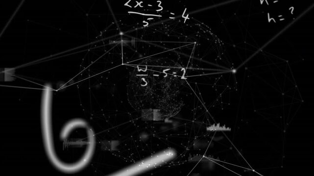 Animation of networks of connections with icons over network of connections