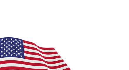 Obraz premium Clean cutout of the united states flag with white stars on red background american flag usa flag
