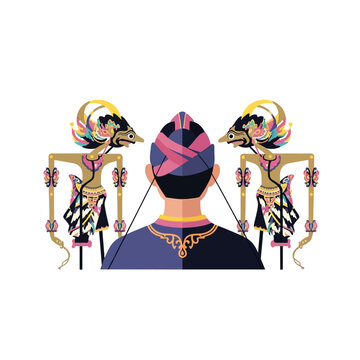 Wayang Kulit Puppets and Dalang, Indonesian Traditional Performance Art