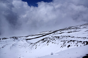 Neige sur l'Etna en Sicile  © Gwenaelle.R
