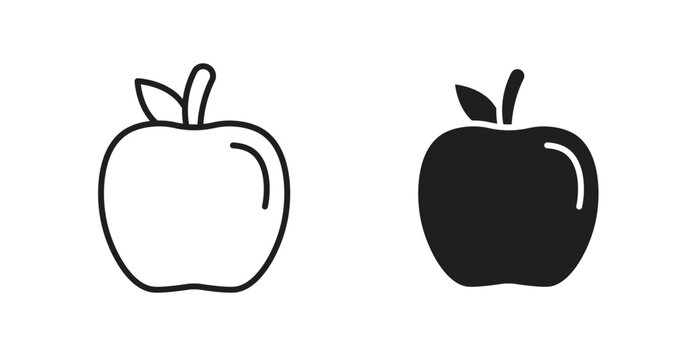 Apple icon for web design. icon symbol vector