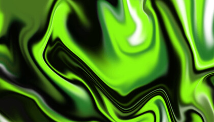 Obraz premium Neon Green and Black Abstract Liquid Marble Background