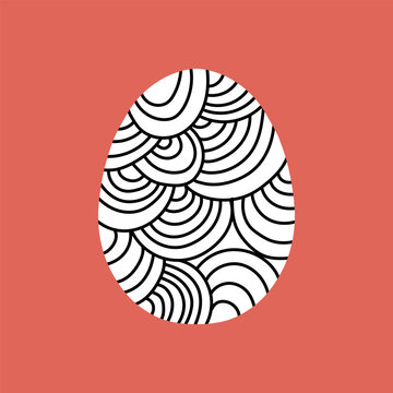 Easter egg icon. Illustration of Spring or Easter. Perfect for banner, postcard, poster, party and other decorations.