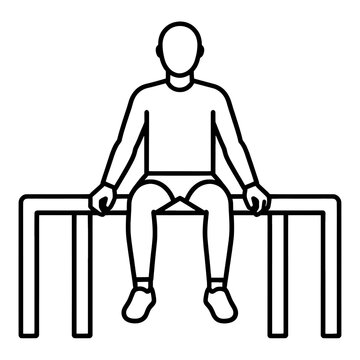 Wicket Gate Line Icon for Cricket Sports