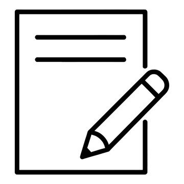 Writing Icon with Notebook and Pencil