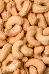 Fototapeta premium Roasted or raw cashew make a savory snack for a healthy, filling meal. Cashew nuts