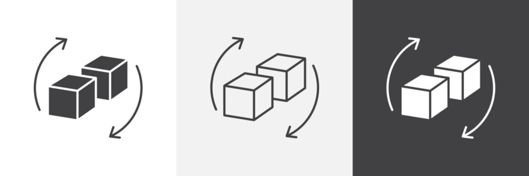3D modeling icon element for design projects and web designs