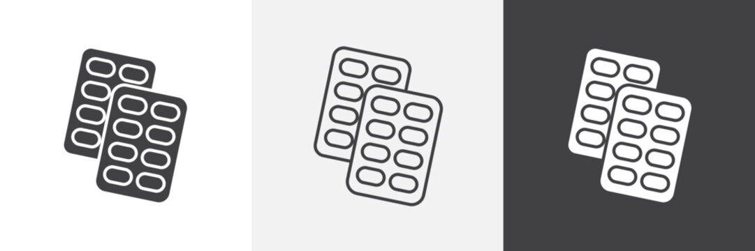 Blister drug element for design projects and web designsicon element for design projects and web designs