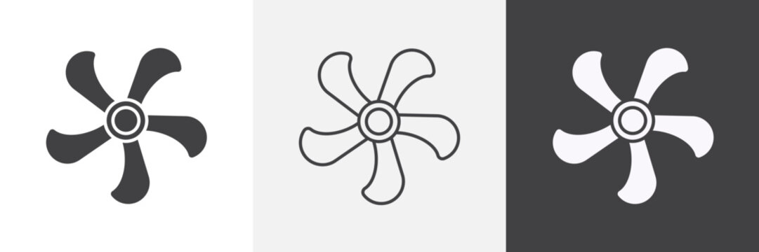 Boat screw icon element for design projects and web designs