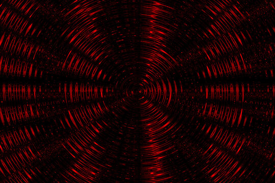 Red radial hypnotic geometric swirl abstract background