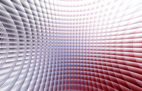 Abstract digital grid background with moire effect and warped pattern