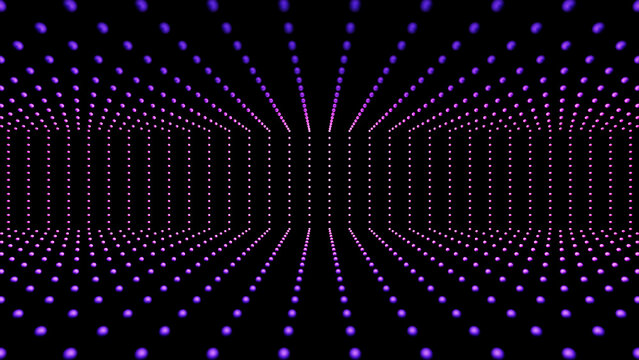 3d rendering of abstract purple dotted pattern with geometric symmetry