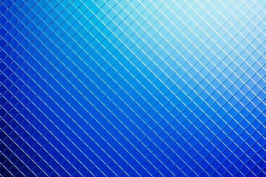 Colorful glass panel matrix with square reflections in 3d