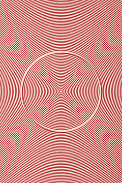 Red concentric circle pattern illustration with vintage texture
