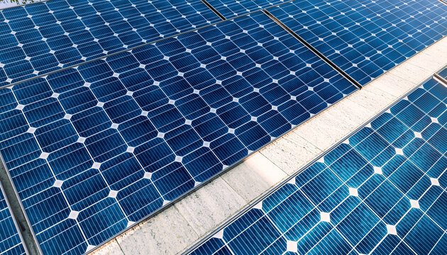 Solar panels on rooftop for renewable energy and sustainability