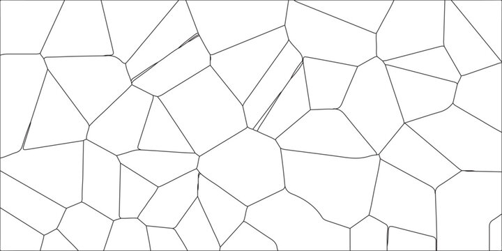 Abstract black & white metal grid isolated on the white background. Abstract geometric pattern with crossing thin straight lines. Geometric network of irregular polygons with clean, minimalistic lines