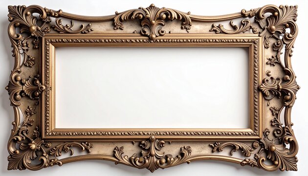 Gold ornate picture frame