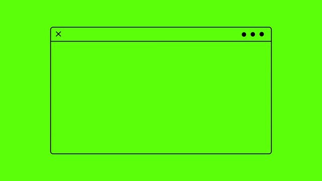 clean web browser frame animation with blank screen ui mockup design.