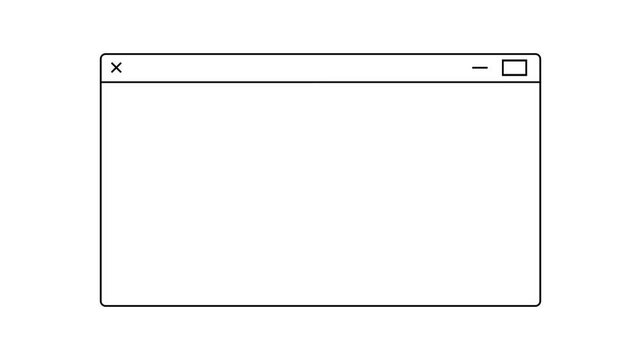 simple popup window animation with modern minimal user interface style.