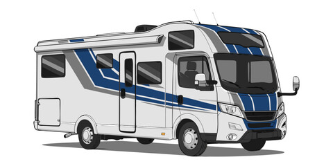 Isolated emergency police patrol car and law enforcement vehicle with a siren on a white background for security and transport illustration. © zixu