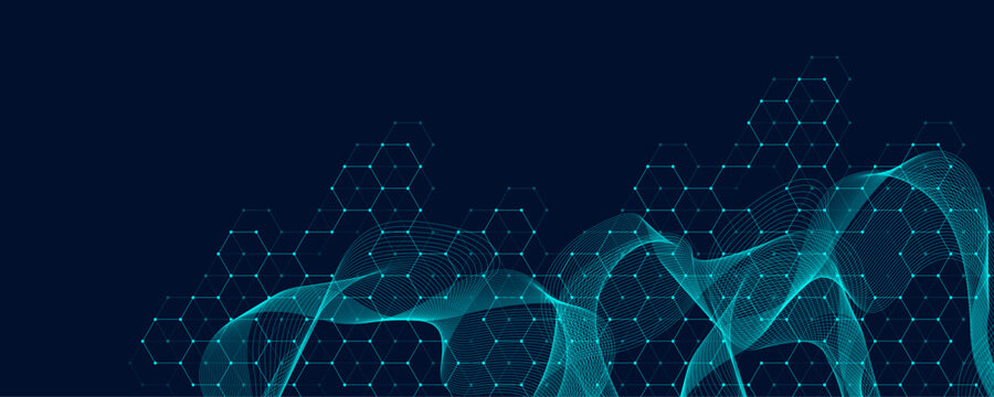 Abstract digital blockchain cube blocks concept. 3D big data cubes quantum computer technology idea. Artificial intelligence data core cubes design element