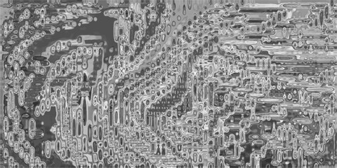 Fototapeta premium Intricate Monochrome Abstract Pattern With Detailed Geometric And Organic Elements Creating A Complex Textured Background For Design
