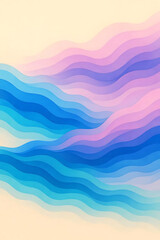 Fototapeta premium The result features dynamic blue and turquoise waves from the first image beautifully