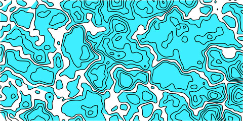 Abstract seamless pattern featuring blue waves and fishes in a vector art style with a decorative floral swirl texture for textile wallpaper and tile backdrop design © Pixel plant