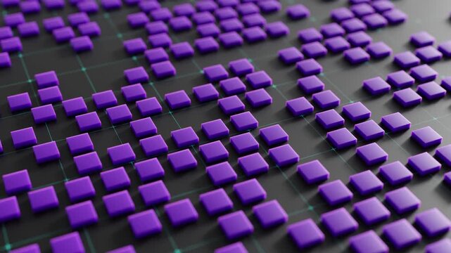 3D cube movement seamless loop animation
