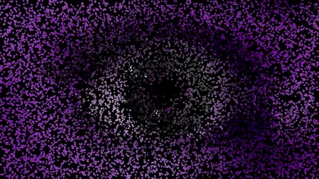 Digital Vision Concept with Purple Dot Matrix Eye