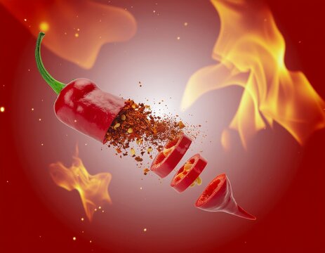 photoshoot ilustrasi cabai merah pedas