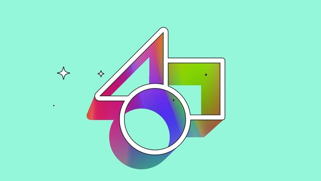 Rainbow Extrude Modern Stars Bright Logo Reveal