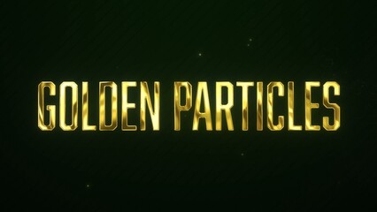 Gold Shiny Particle Text Title Reveal