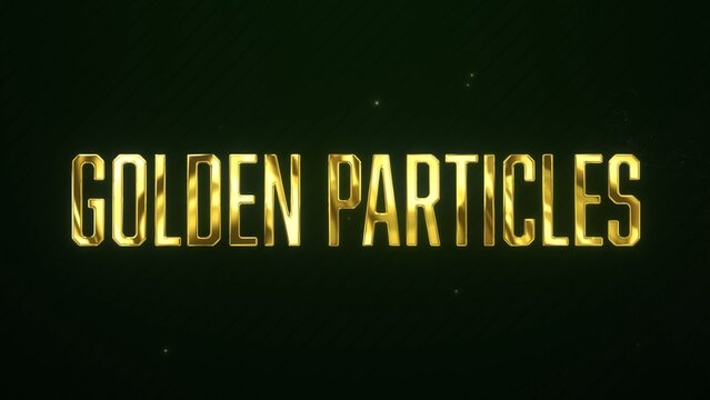 Gold Shiny Particle Text Title Reveal