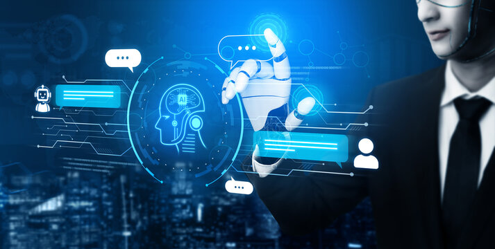 Futuristic AI assistant with autonomous agent capabilities, AI natural language understanding, and seamless business workflow AI integration. AI for modern productivity and tech solutions. Corpus