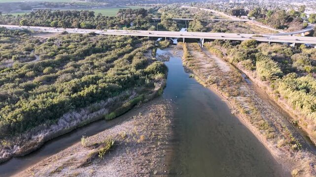 Ventura, California, PCH Pacific Coast Highway 101 Crossing over the Santa Clara River