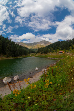 View of Şavşat Balık G&ouml;l&uuml; (Fish Lake) in Artvin.