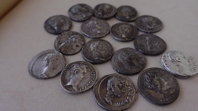 Ancient Roman Silver Coins of Different Emperors 05